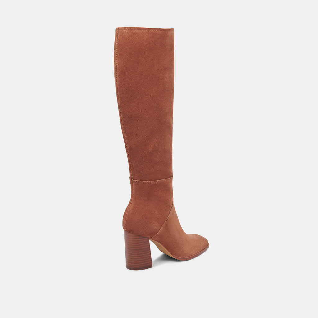 FYNN WIDE CALF BOOTS DK BROWN SUEDE - image 3