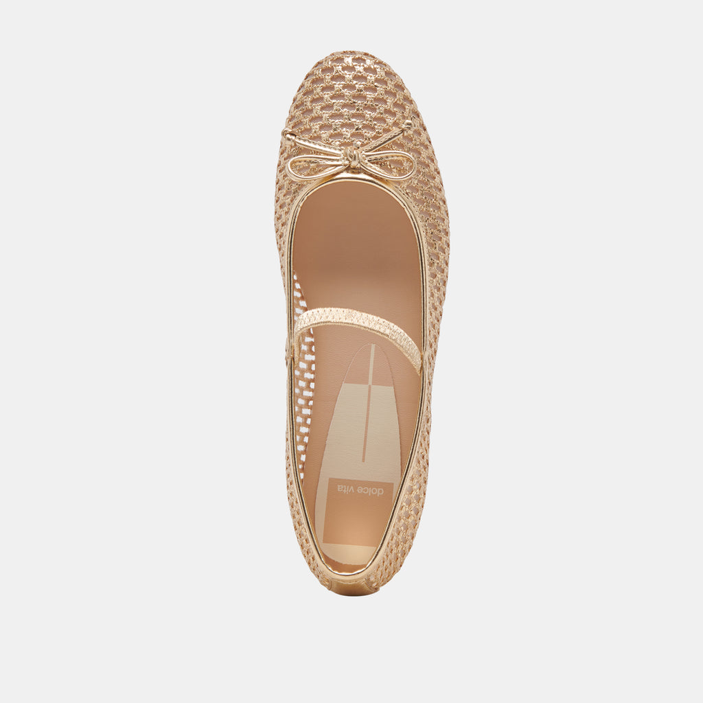 CARIN RAFFIA BALLET FLATS GOLD RAFFIA - image 8