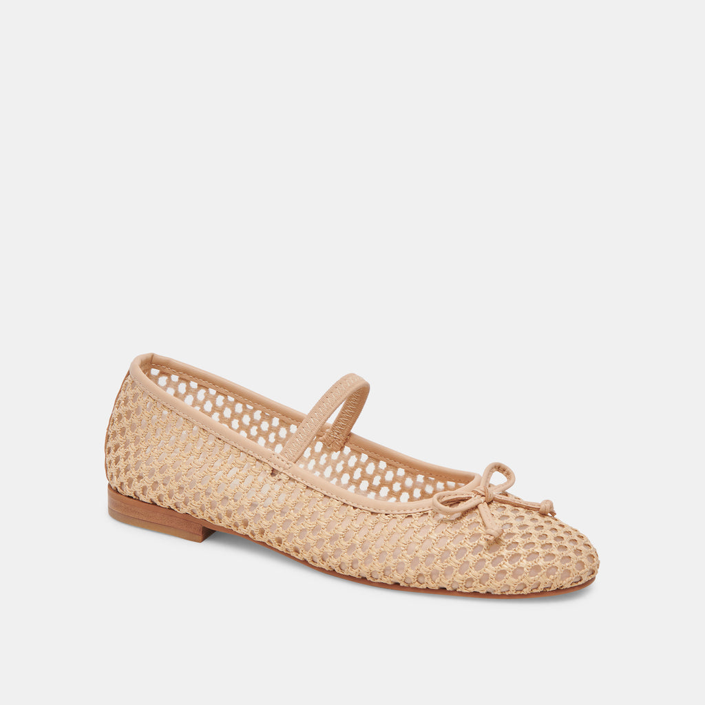 CARIN RAFFIA BALLET FLATS LT NATURAL RAFFIA - image 2