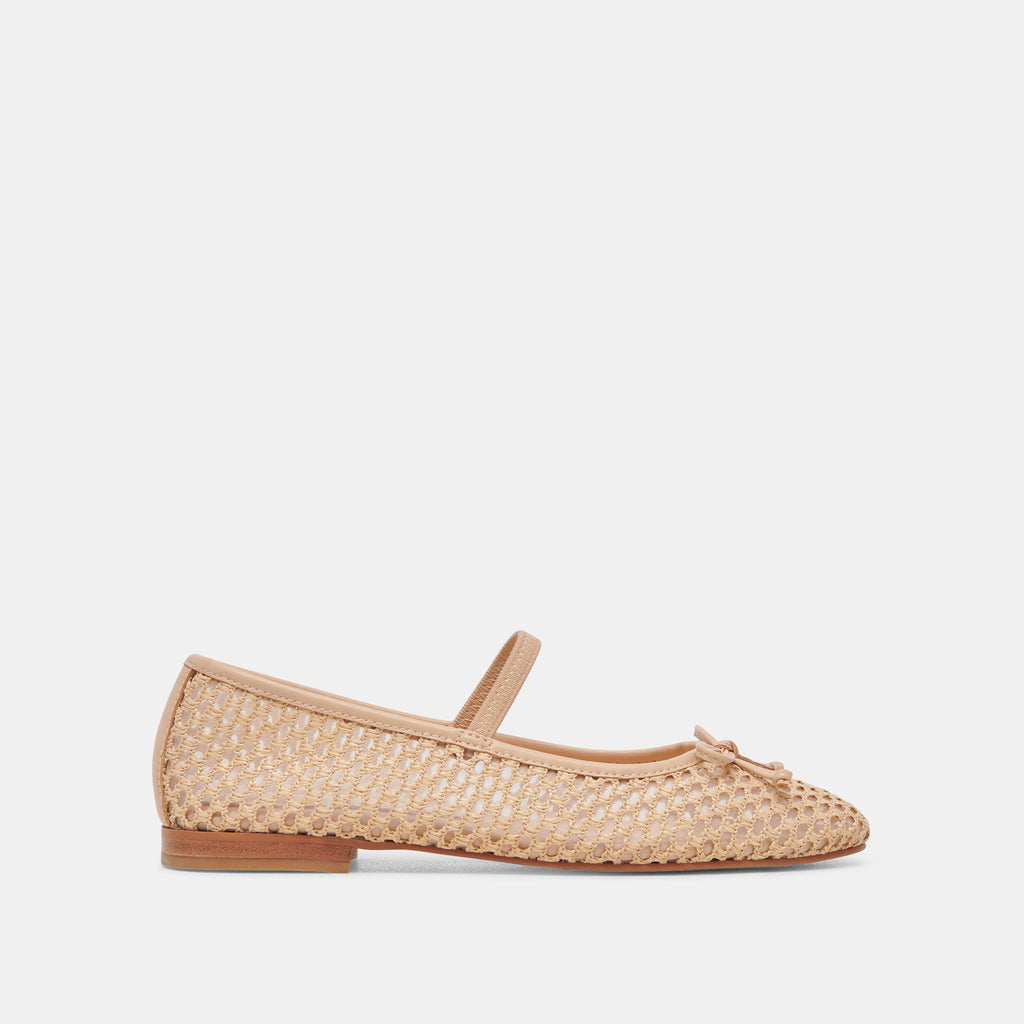 CARIN RAFFIA BALLET FLATS LT NATURAL RAFFIA - image 1