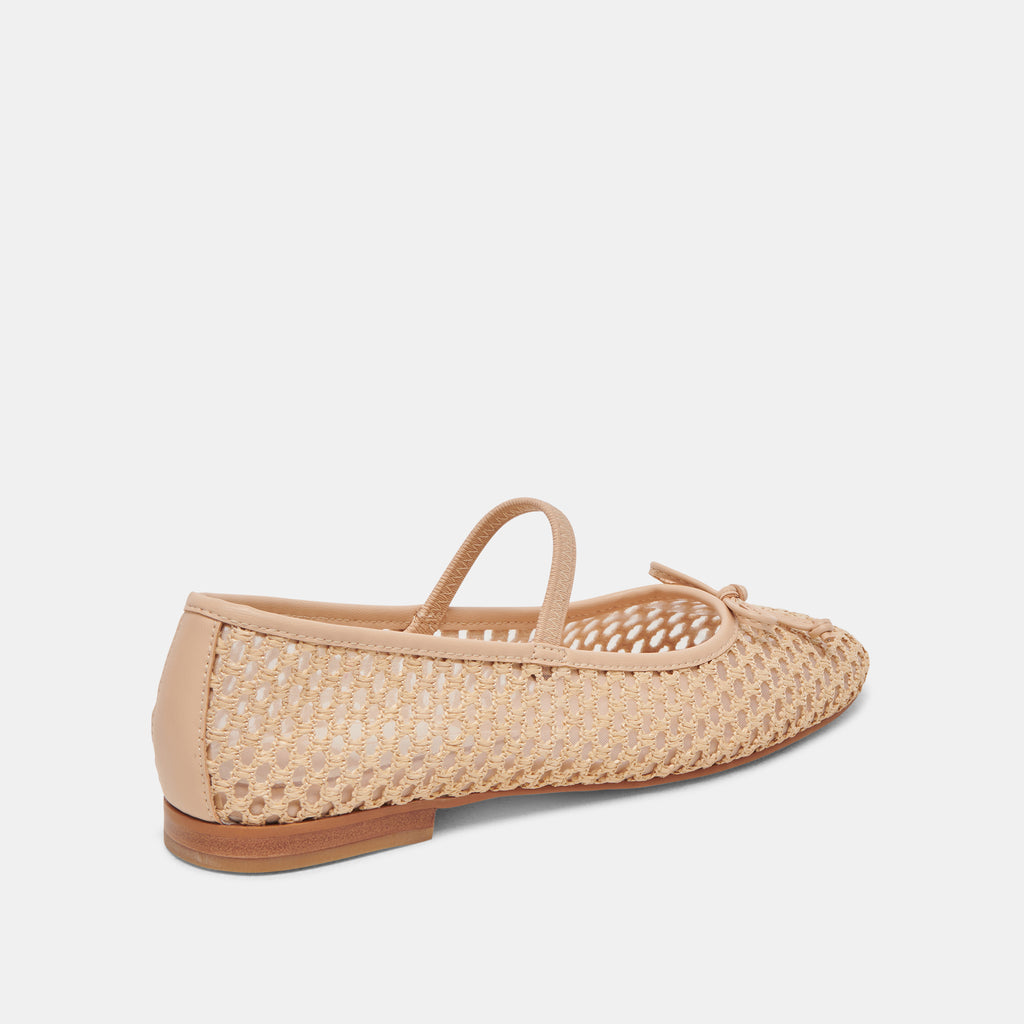 CARIN RAFFIA BALLET FLATS LT NATURAL RAFFIA - image 3