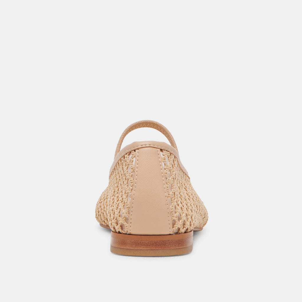 CARIN RAFFIA BALLET FLATS LT NATURAL RAFFIA - image 7