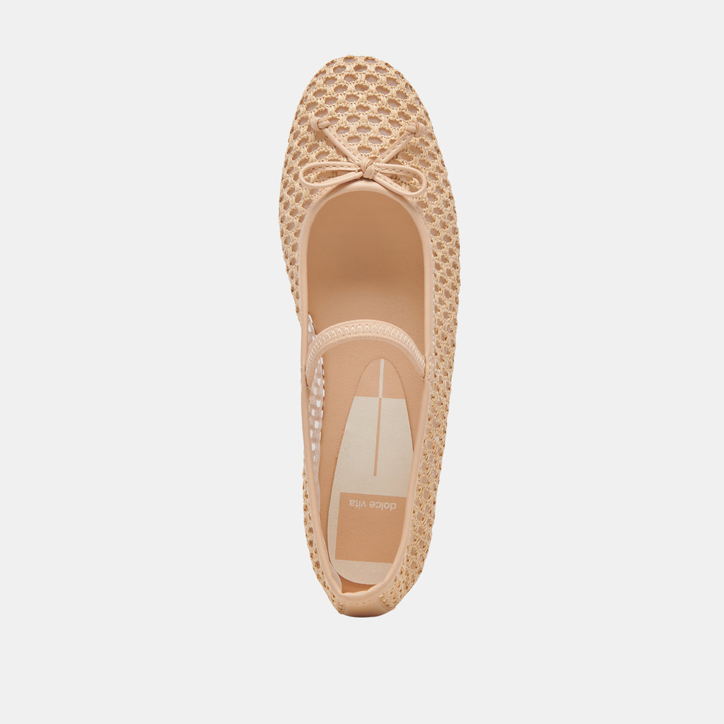 CARIN RAFFIA BALLET FLATS LT NATURAL RAFFIA - image 8