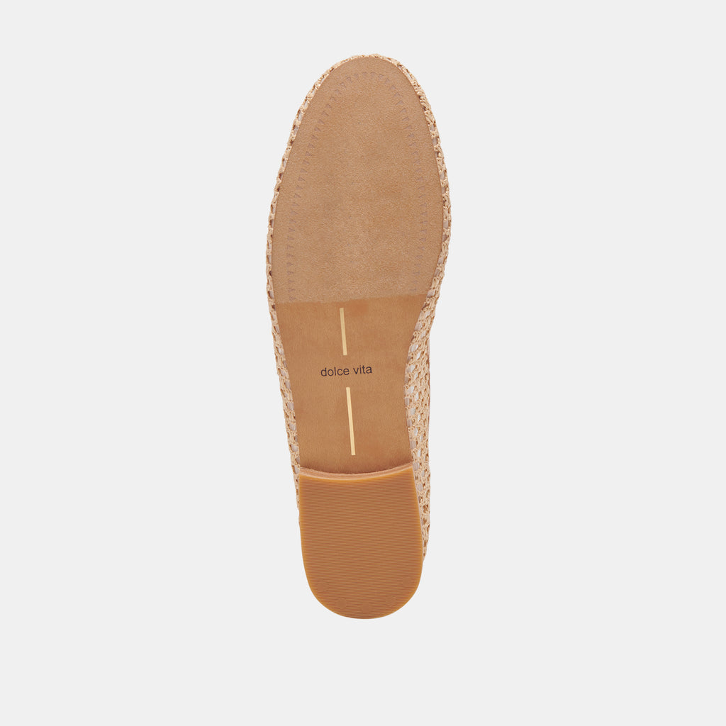 CARIN RAFFIA BALLET FLATS LT NATURAL RAFFIA - image 9