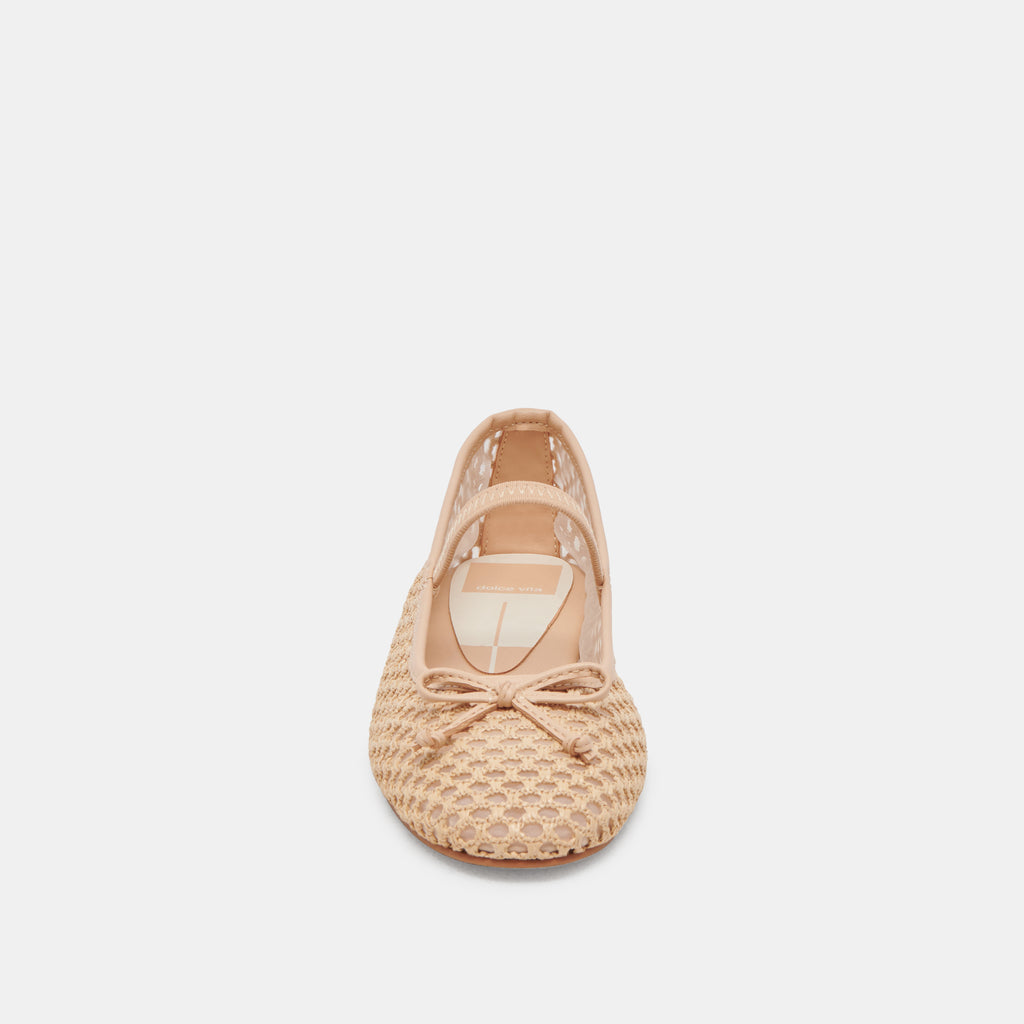 CARIN RAFFIA BALLET FLATS LT NATURAL RAFFIA - image 6