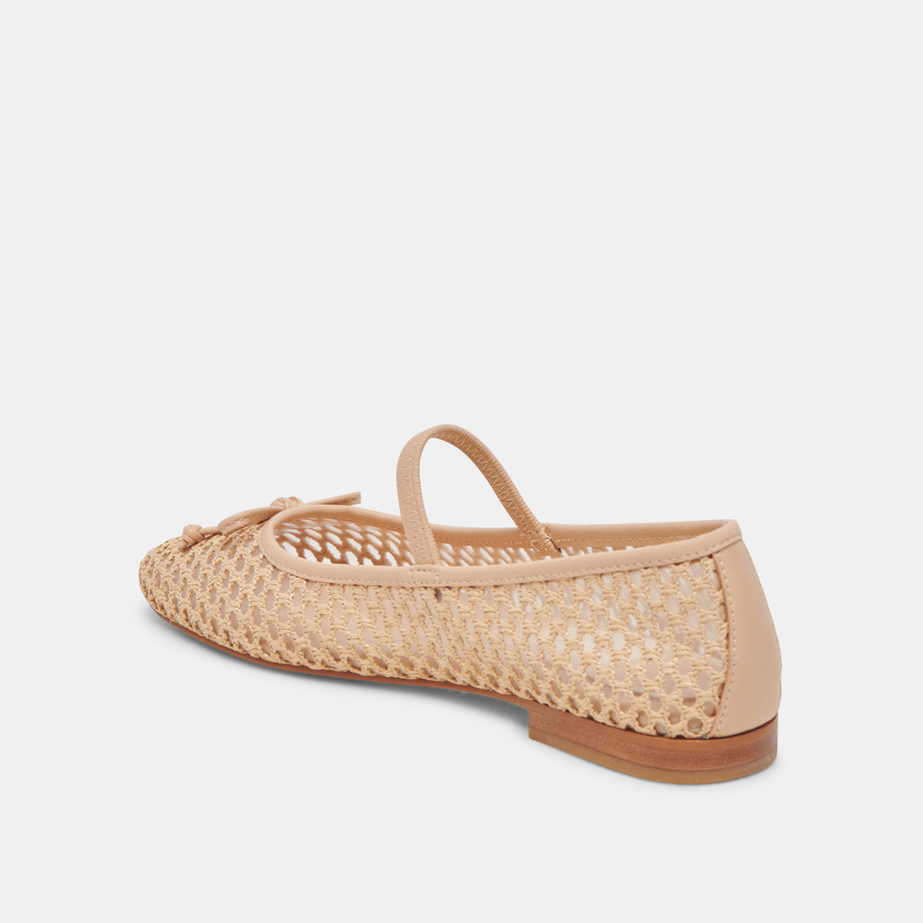 CARIN RAFFIA BALLET FLATS LT NATURAL RAFFIA - image 5