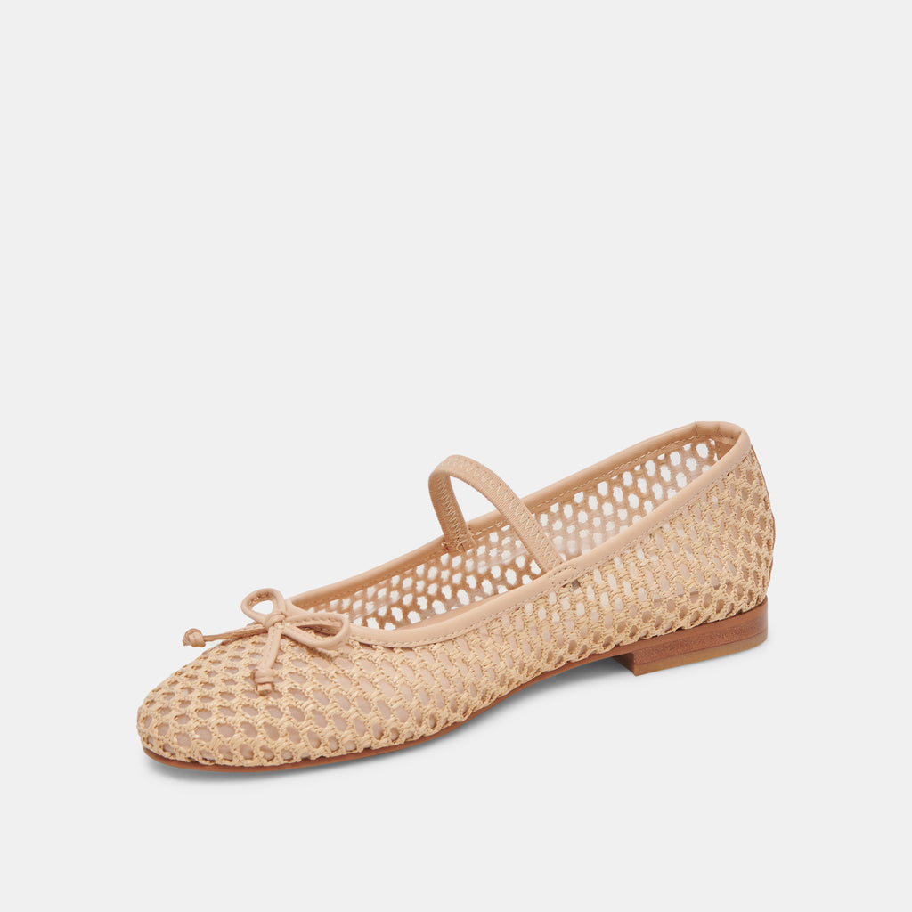 CARIN RAFFIA BALLET FLATS LT NATURAL RAFFIA - image 4