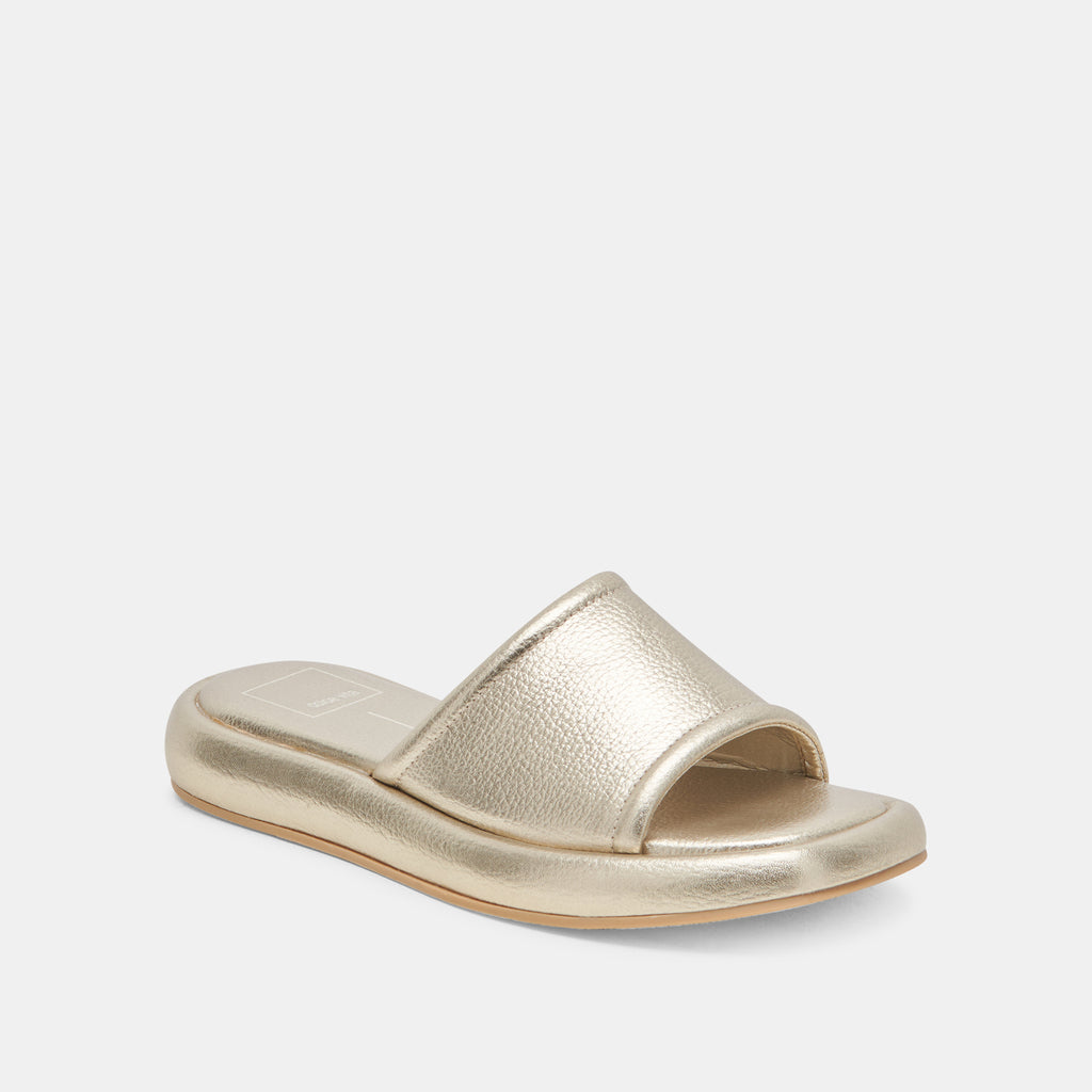 AISHA SANDALS GOLD METALLIC LEATHER - image 2