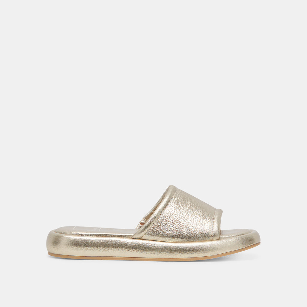 AISHA SANDALS GOLD METALLIC LEATHER - image 1