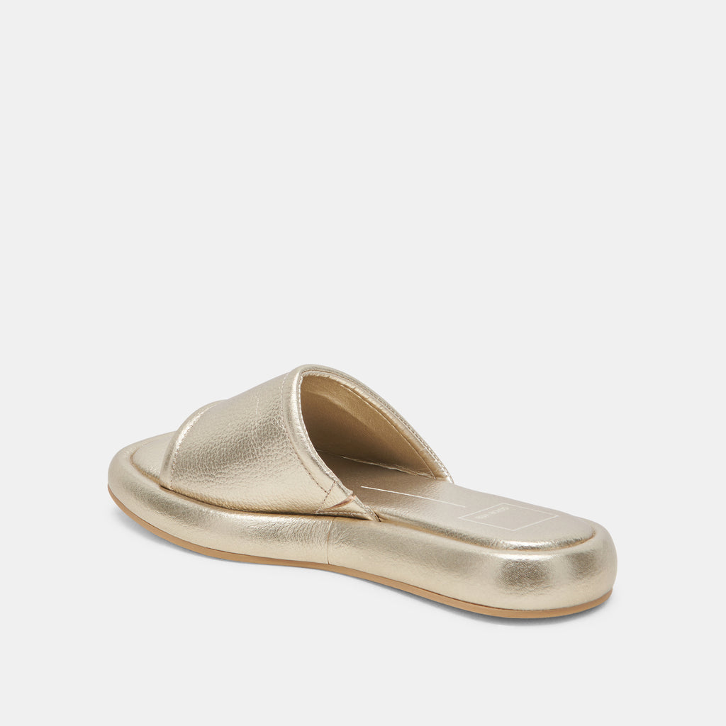 AISHA SANDALS GOLD METALLIC LEATHER - image 5