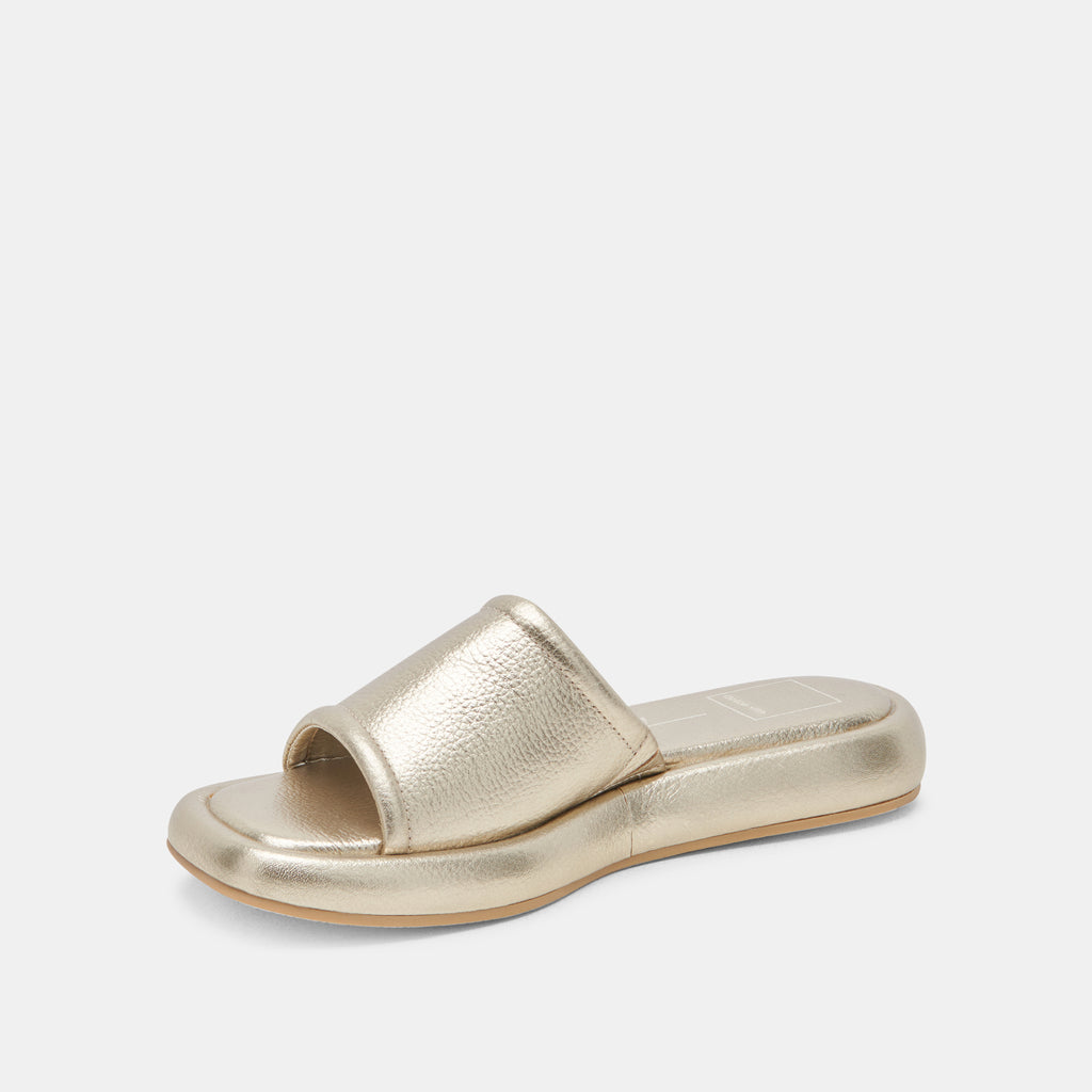 AISHA SANDALS GOLD METALLIC LEATHER - image 4