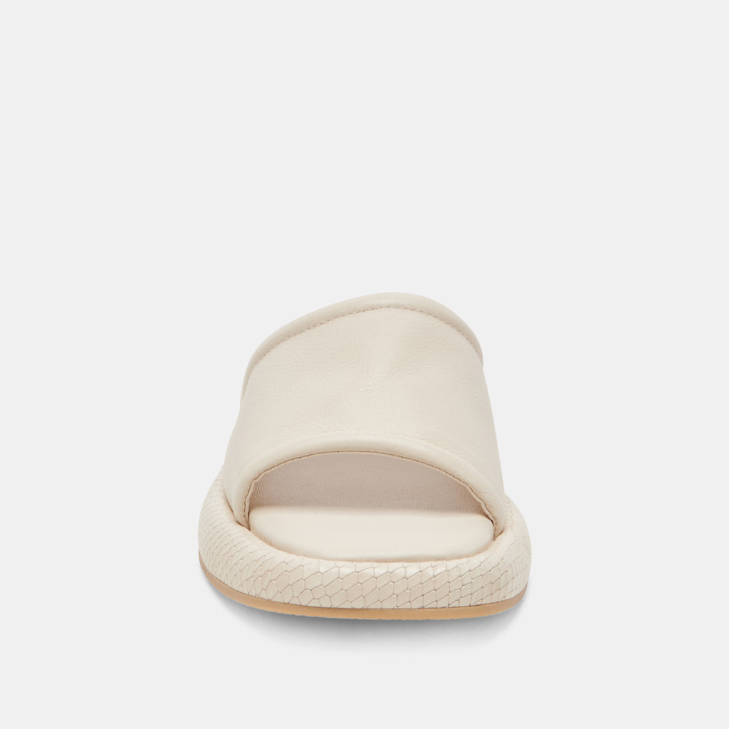 AISHA SANDALS IVORY LEATHER - image 6