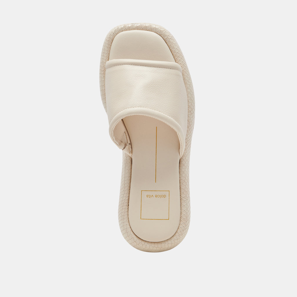 AISHA SANDALS IVORY LEATHER - image 8