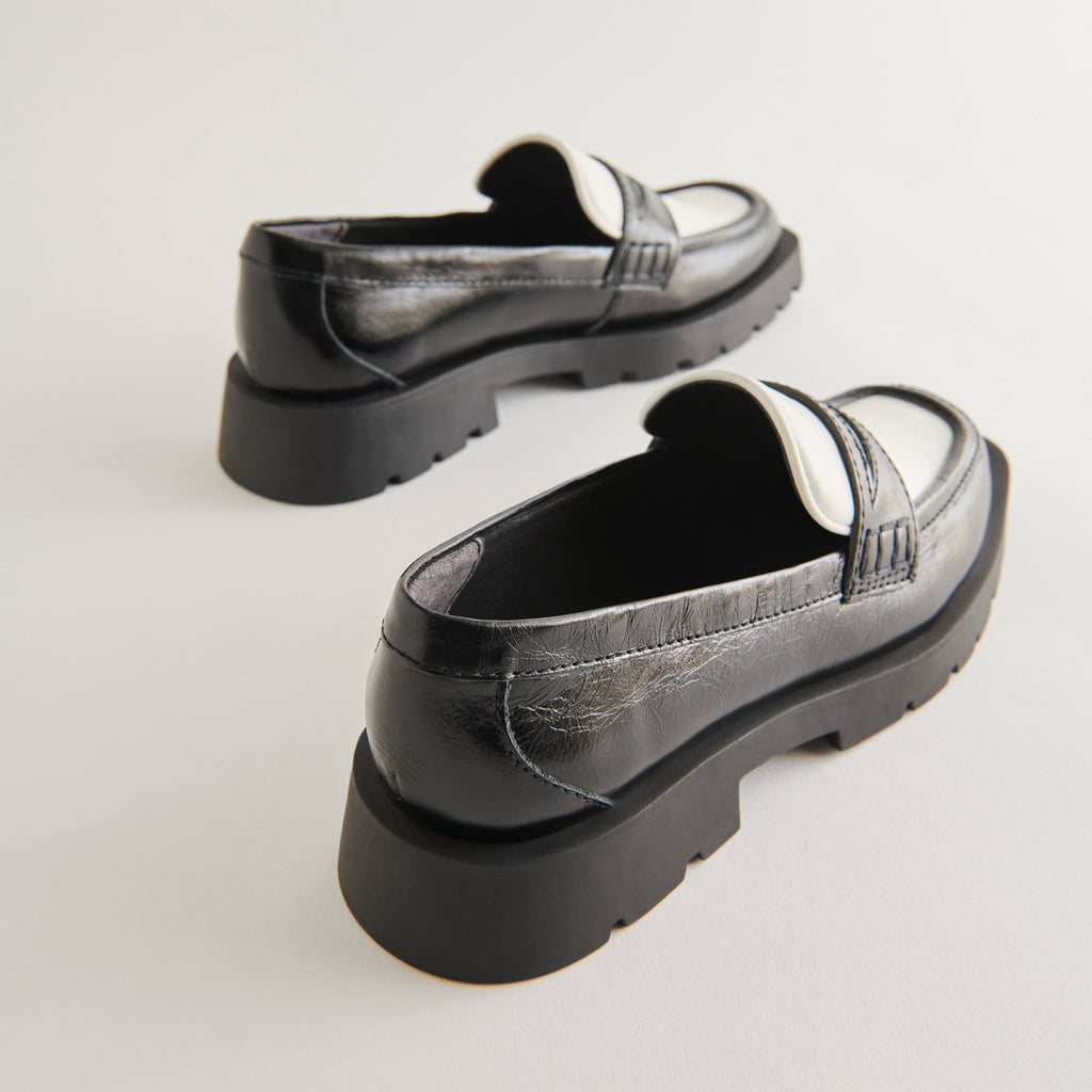 ELIAS FLATS BLACK WHITE CRINKLE PATENT - image 5