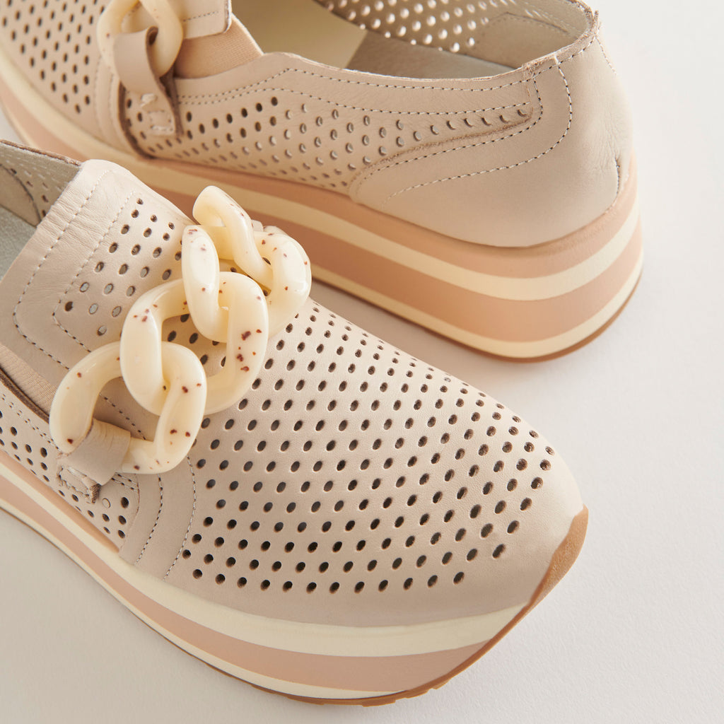 JHENEE PERFORATED SNEAKERS SAND NUBUCK - image 3