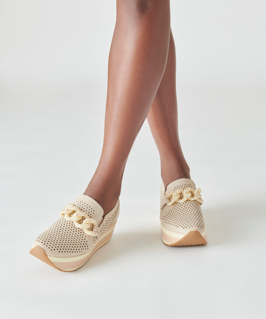 JHENEE PERFORATED SNEAKERS SAND NUBUCK - image 4