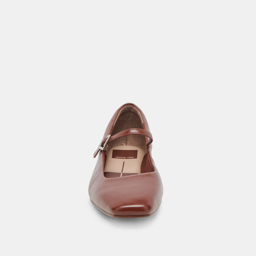 REYES BALLET FLATS BROWN CRINKLE PATENT - image 10