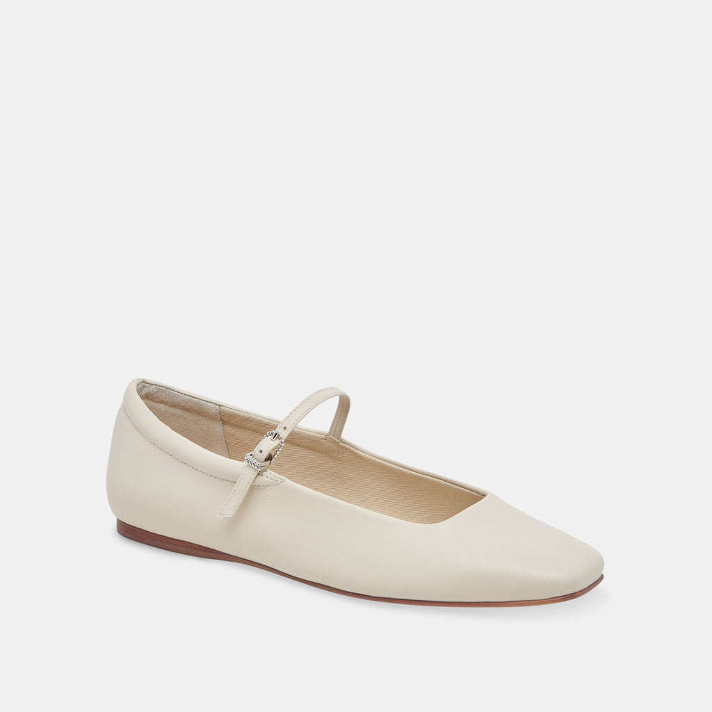 REYES BALLET FLATS IVORY LEATHER - image 9