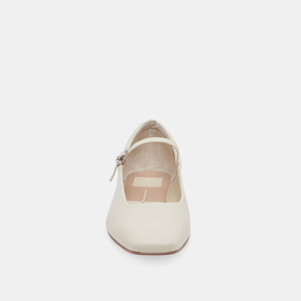 REYES BALLET FLATS IVORY LEATHER - image 14