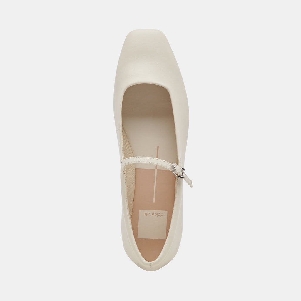 REYES BALLET FLATS IVORY LEATHER - image 16