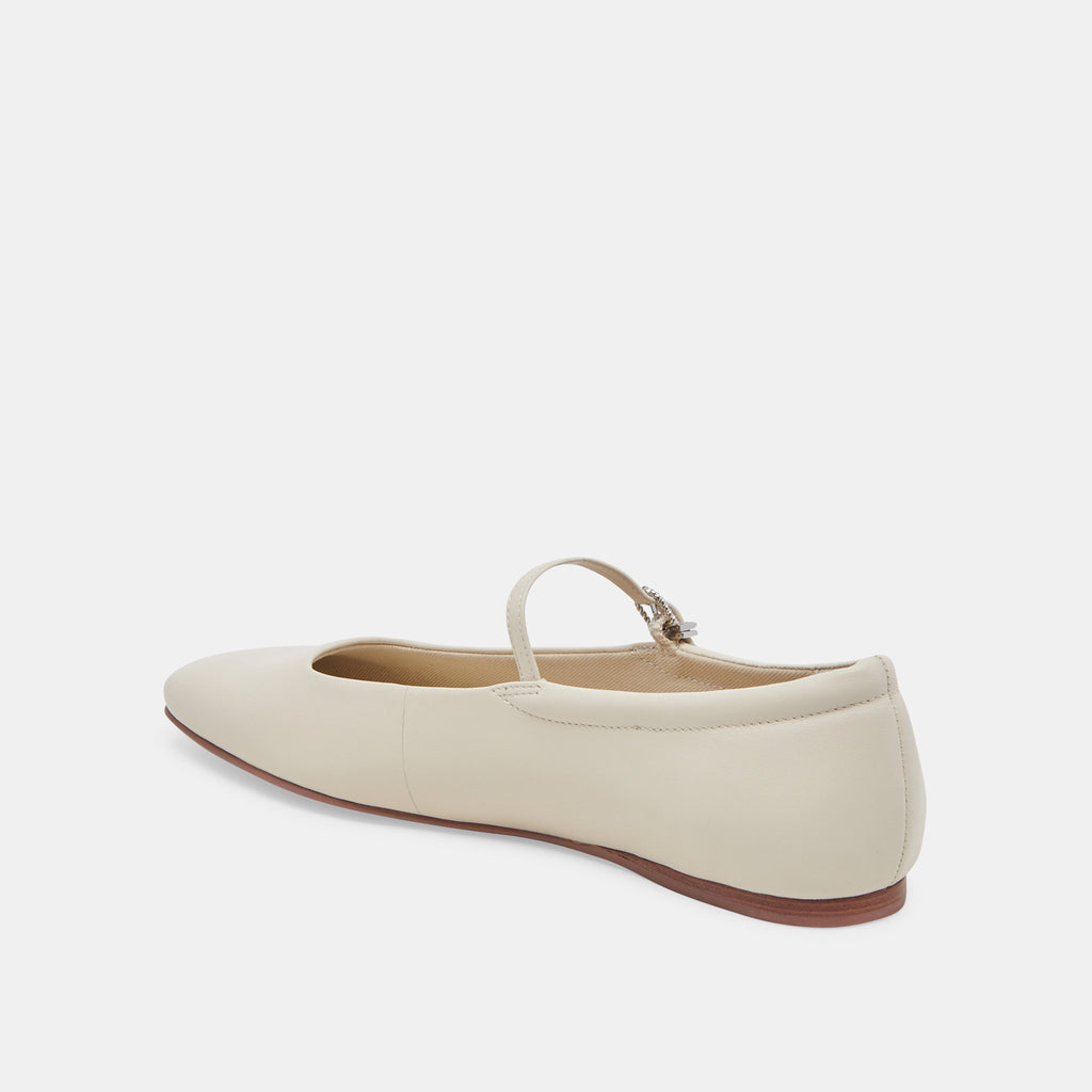 REYES BALLET FLATS IVORY LEATHER - image 13