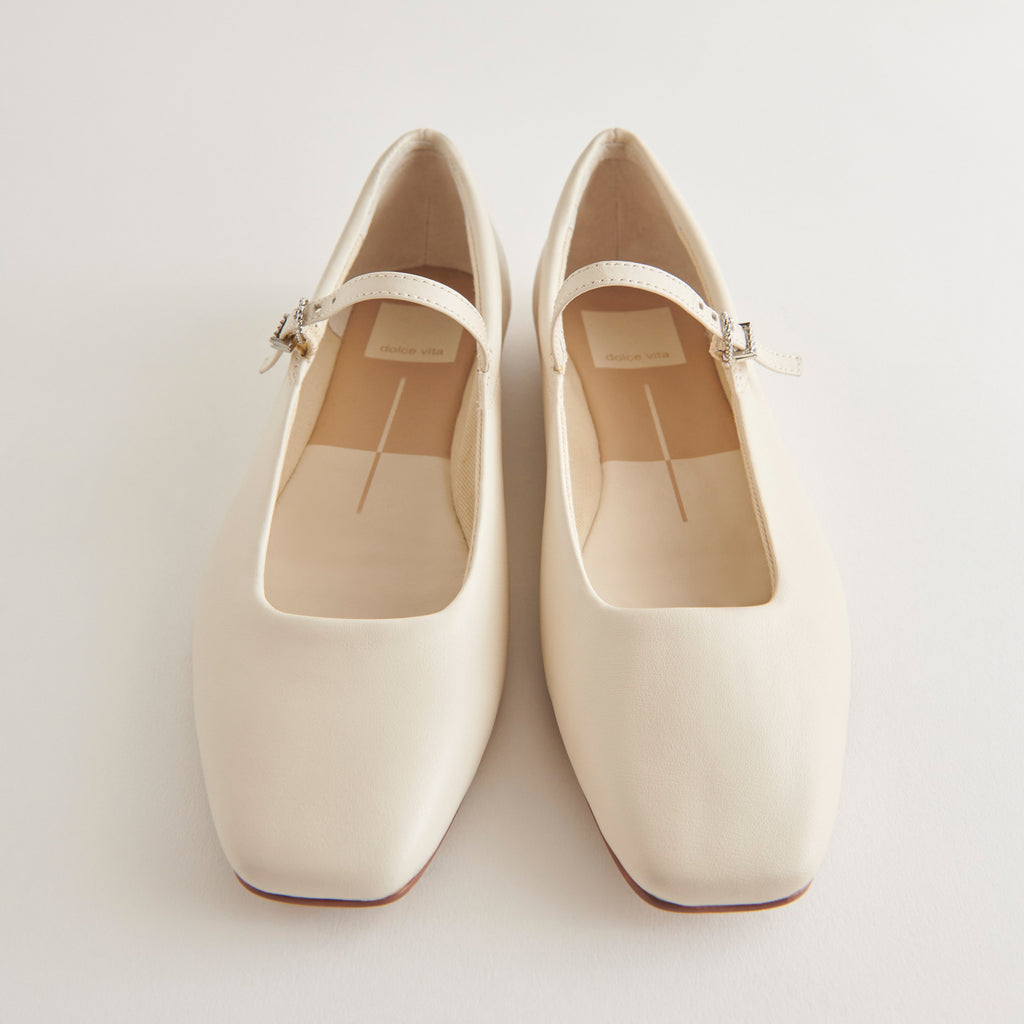 REYES BALLET FLATS IVORY LEATHER - image 6