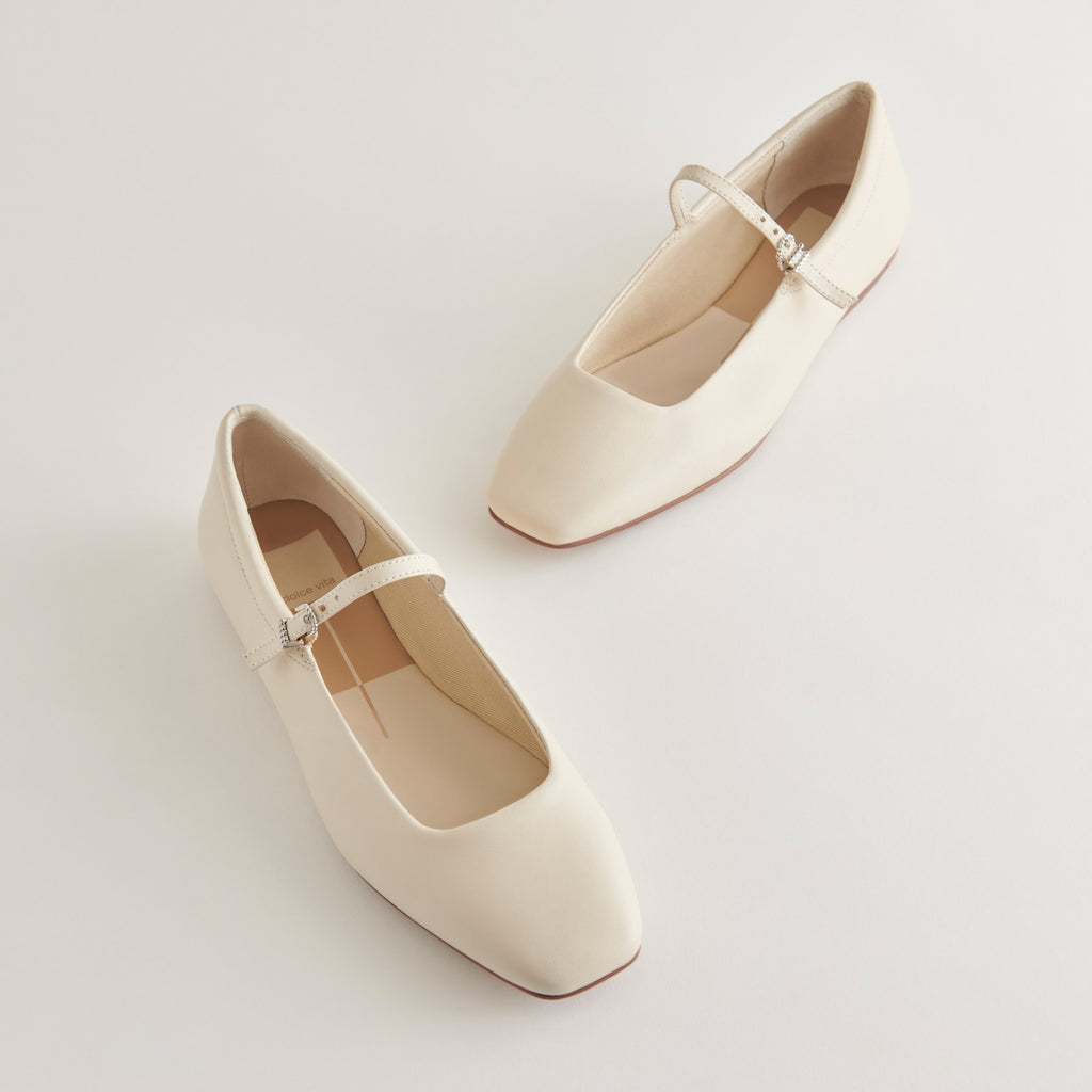 REYES BALLET FLATS IVORY LEATHER - image 5