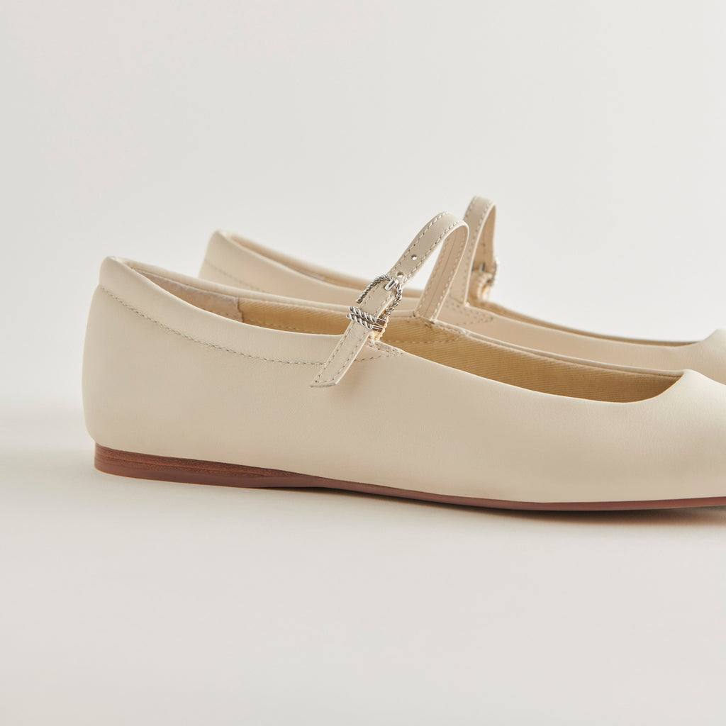 REYES BALLET FLATS IVORY LEATHER - image 3