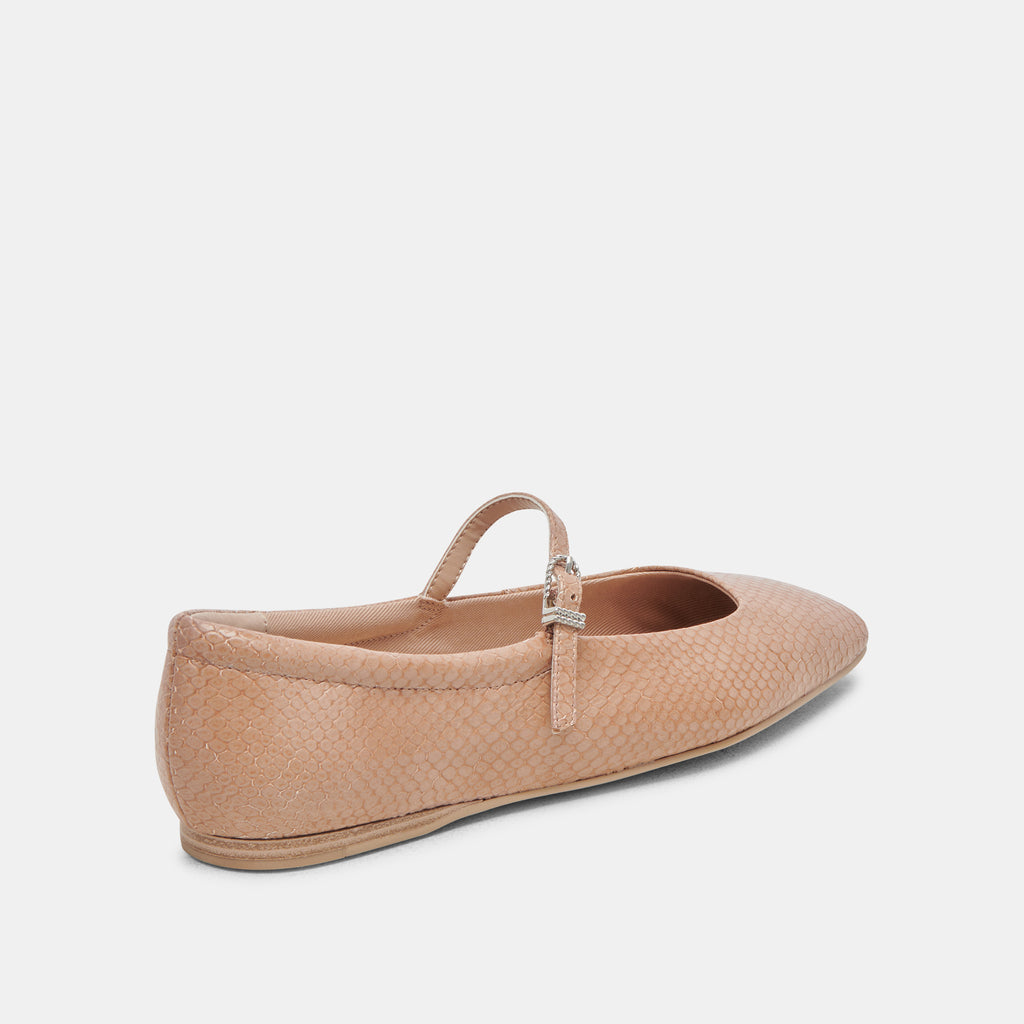 REYES BALLET FLATS TOFFEE SNAKE EMBOSSED - image 5