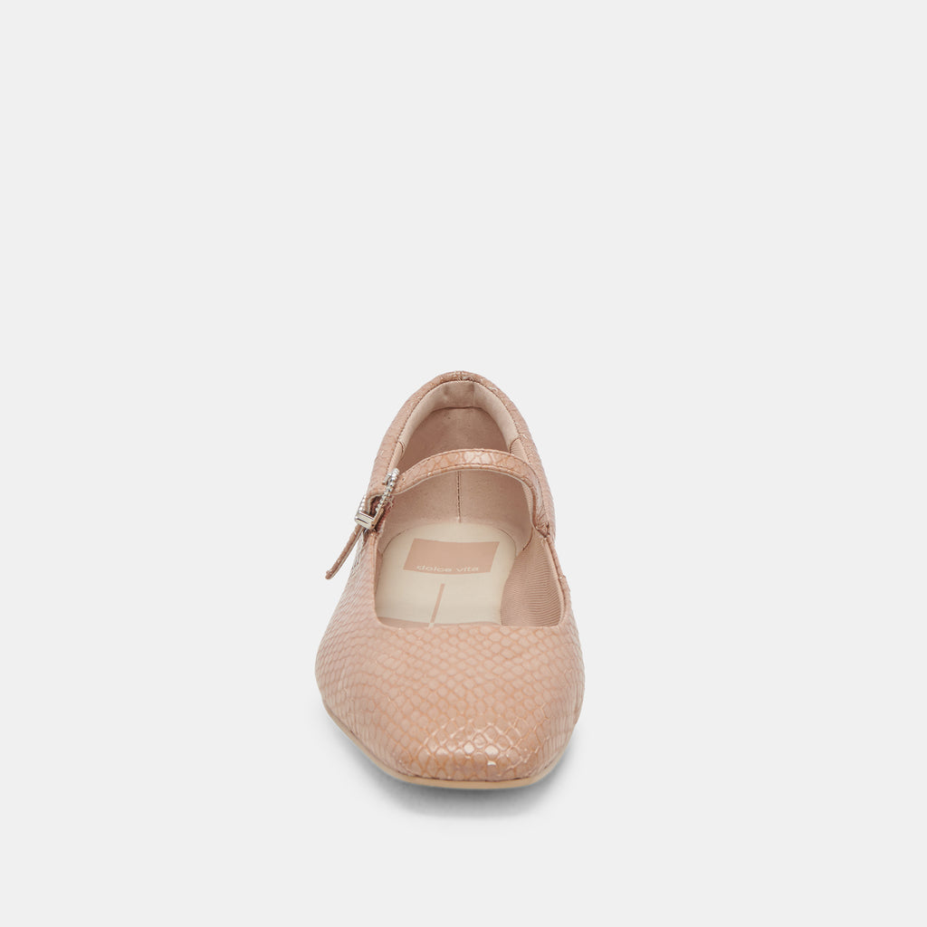 REYES BALLET FLATS TOFFEE SNAKE EMBOSSED - image 9