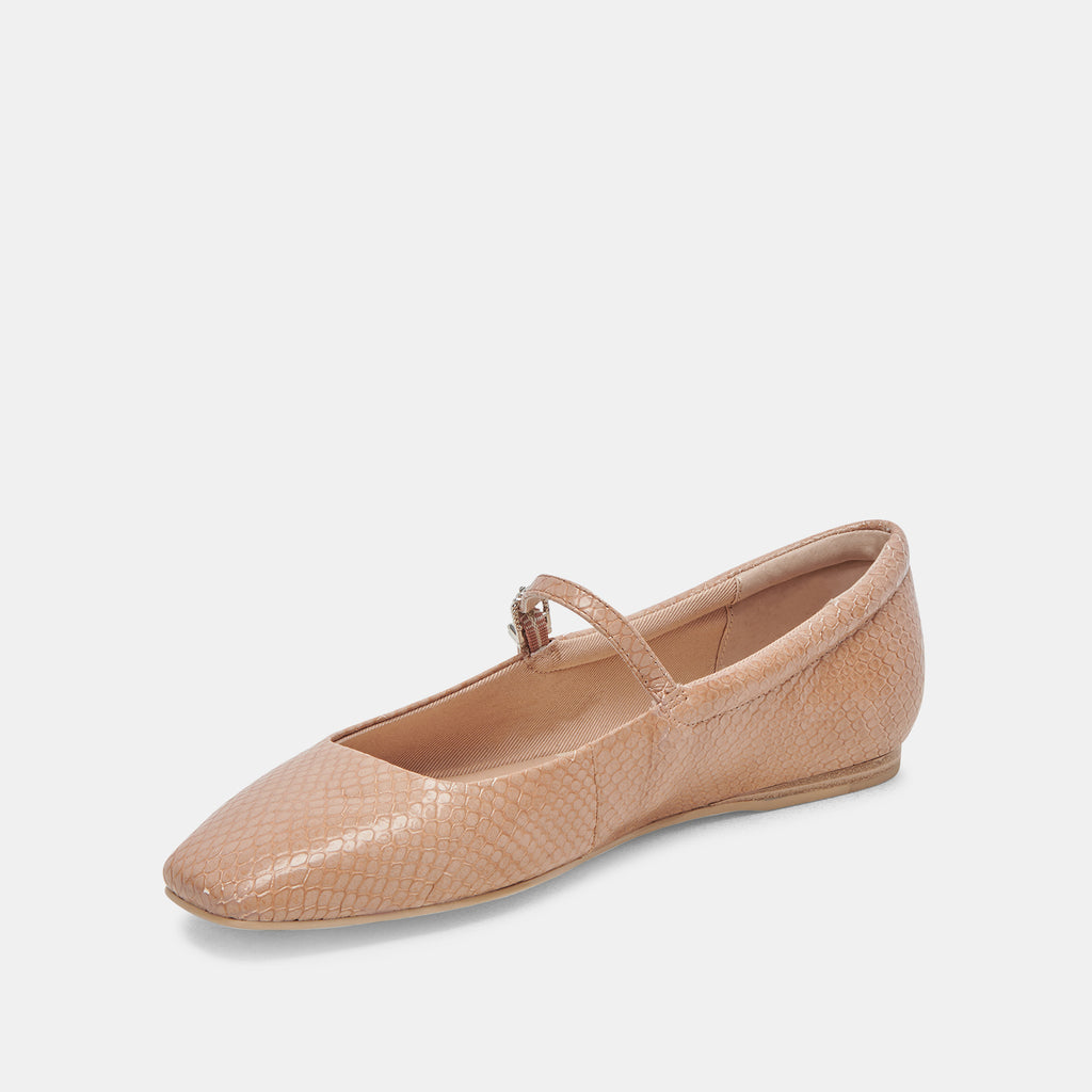 REYES BALLET FLATS TOFFEE SNAKE EMBOSSED - image 7