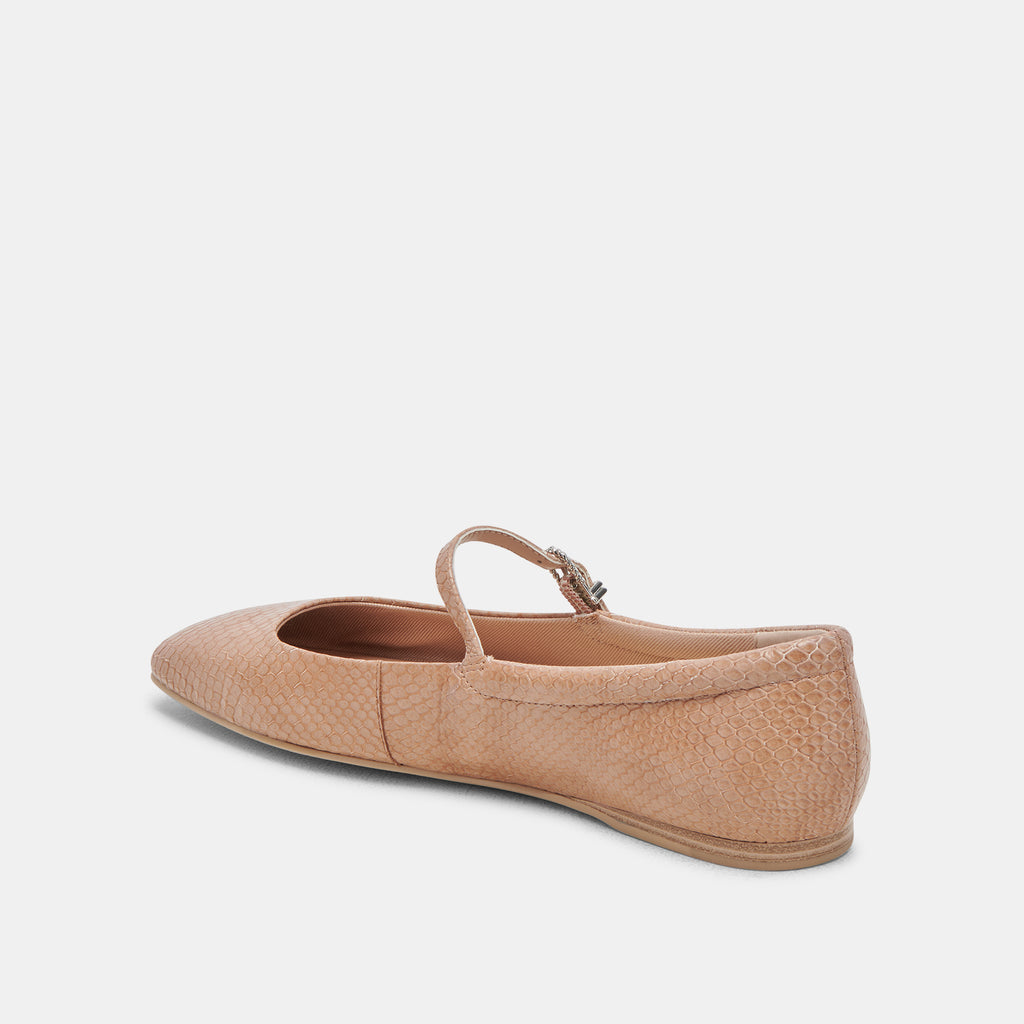 REYES BALLET FLATS TOFFEE SNAKE EMBOSSED - image 8