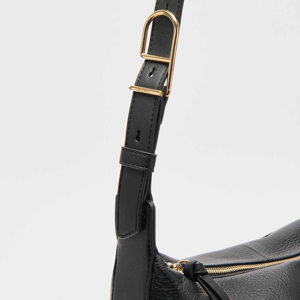 HANA SHOULDER BAG BLACK LEATHER - image 6