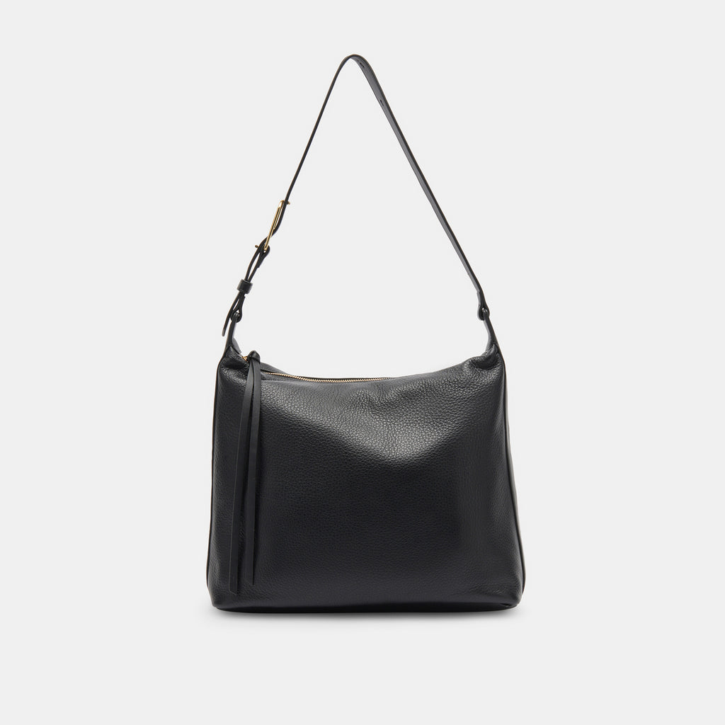 HANA SHOULDER BAG BLACK LEATHER - image 2