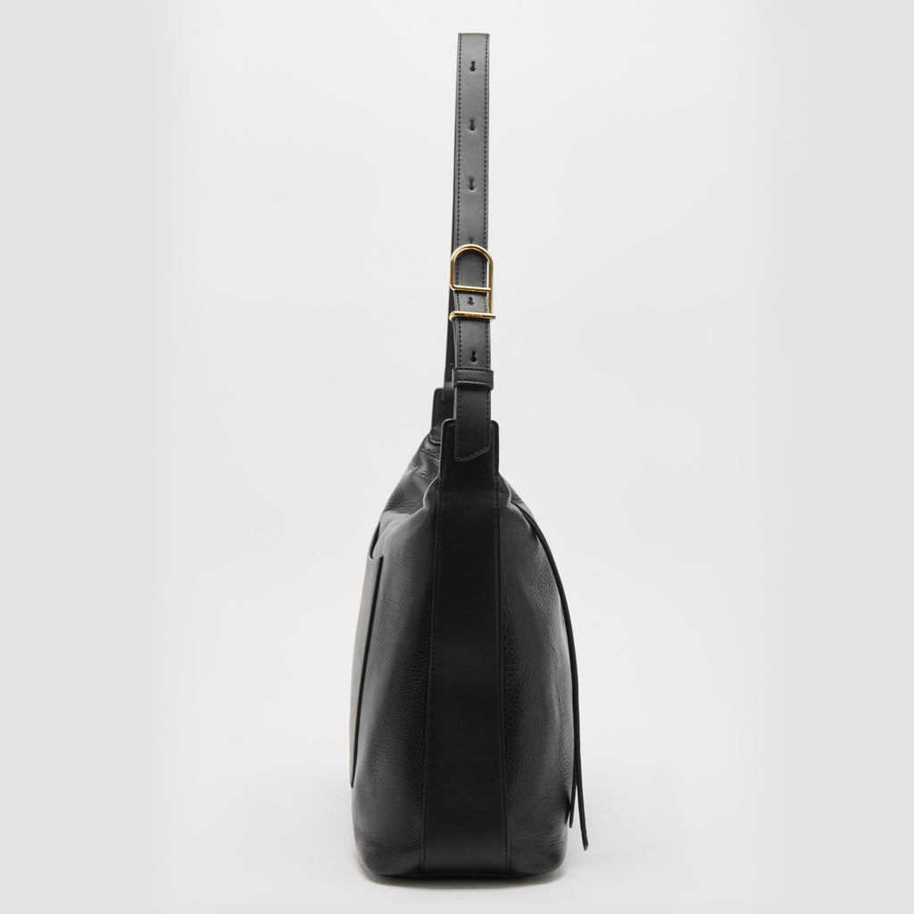 HANA SHOULDER BAG BLACK LEATHER - image 4