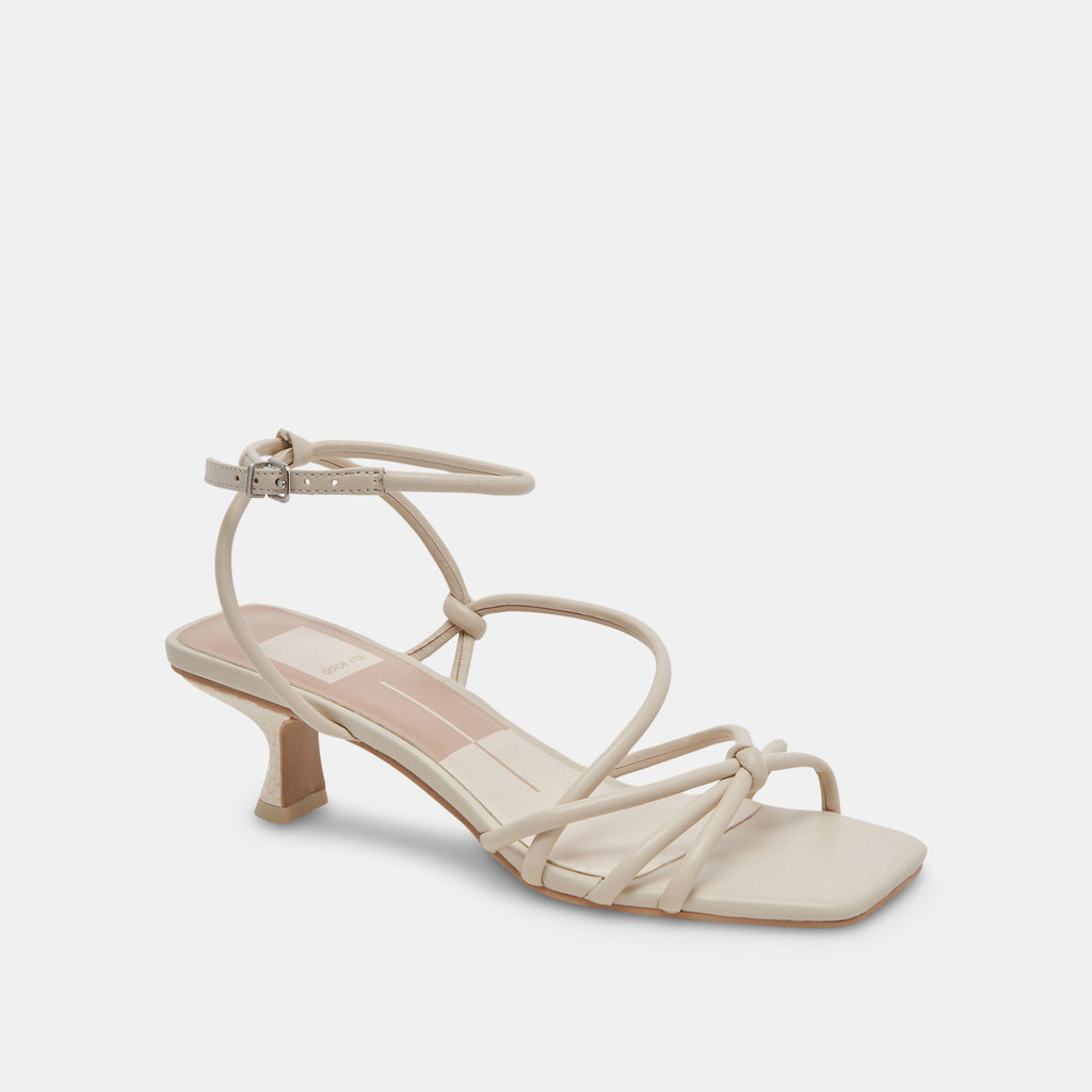 BEV HEELS IVORY LEATHER - image 2