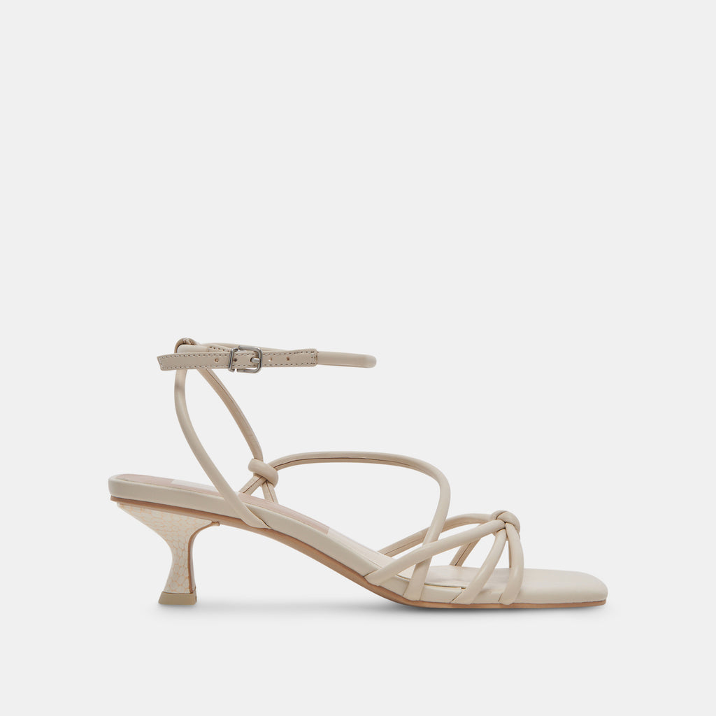 BEV HEELS IVORY LEATHER - image 1