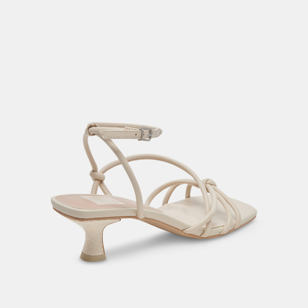 BEV HEELS IVORY LEATHER - image 3