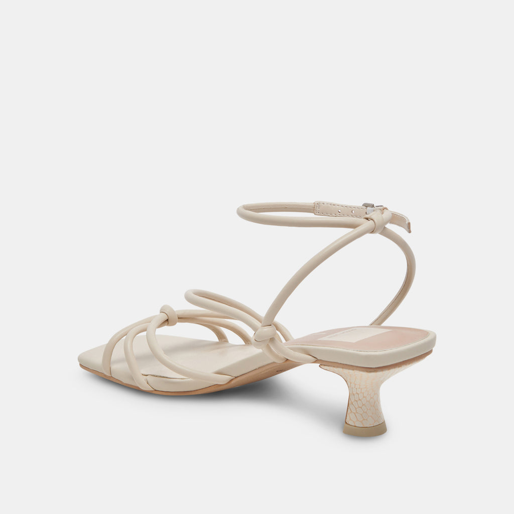 BEV HEELS IVORY LEATHER - image 5