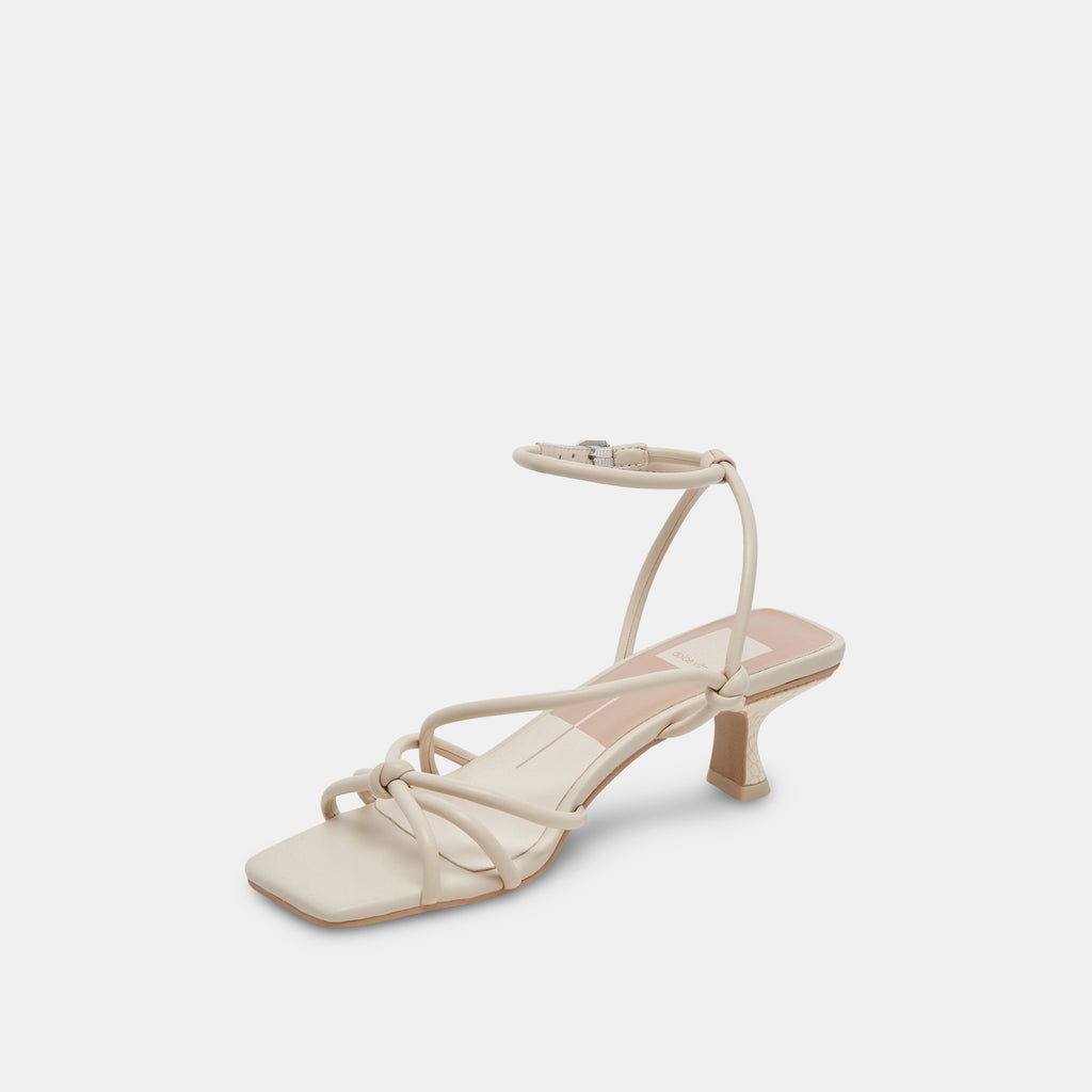 BEV HEELS IVORY LEATHER - image 4