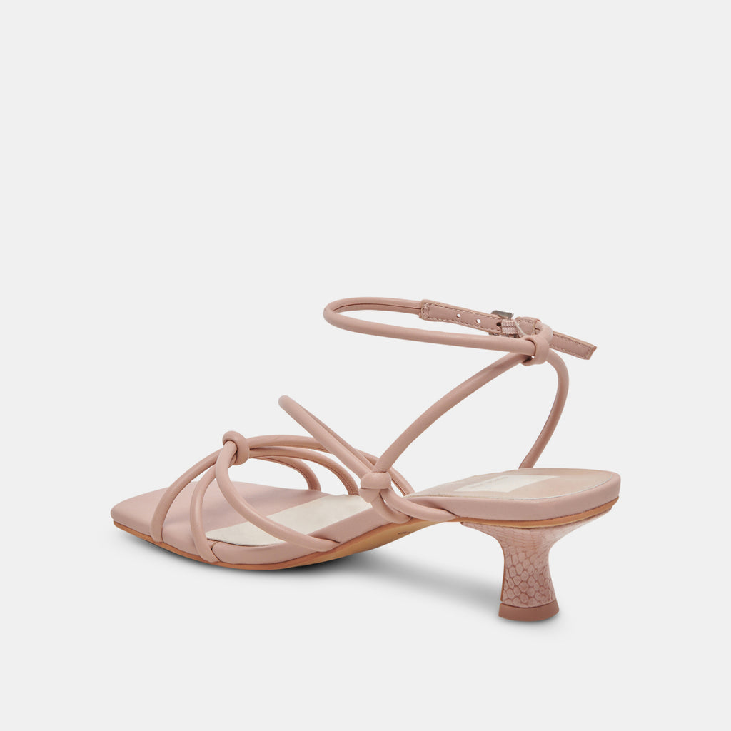 BEV WIDE HEELS ROSE LEATHER - image 5