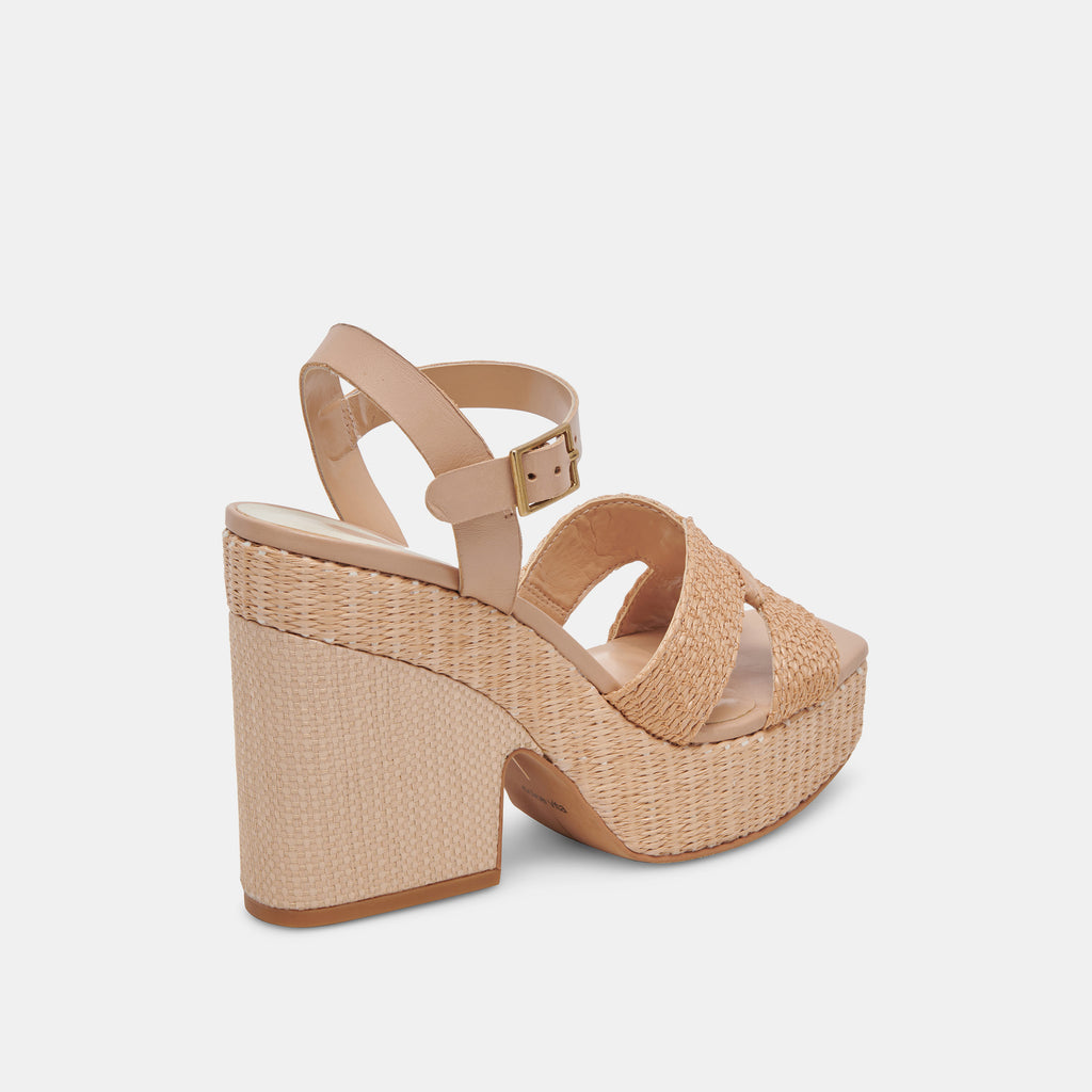 CALE HEELS LT NATURAL RAFFIA - image 3