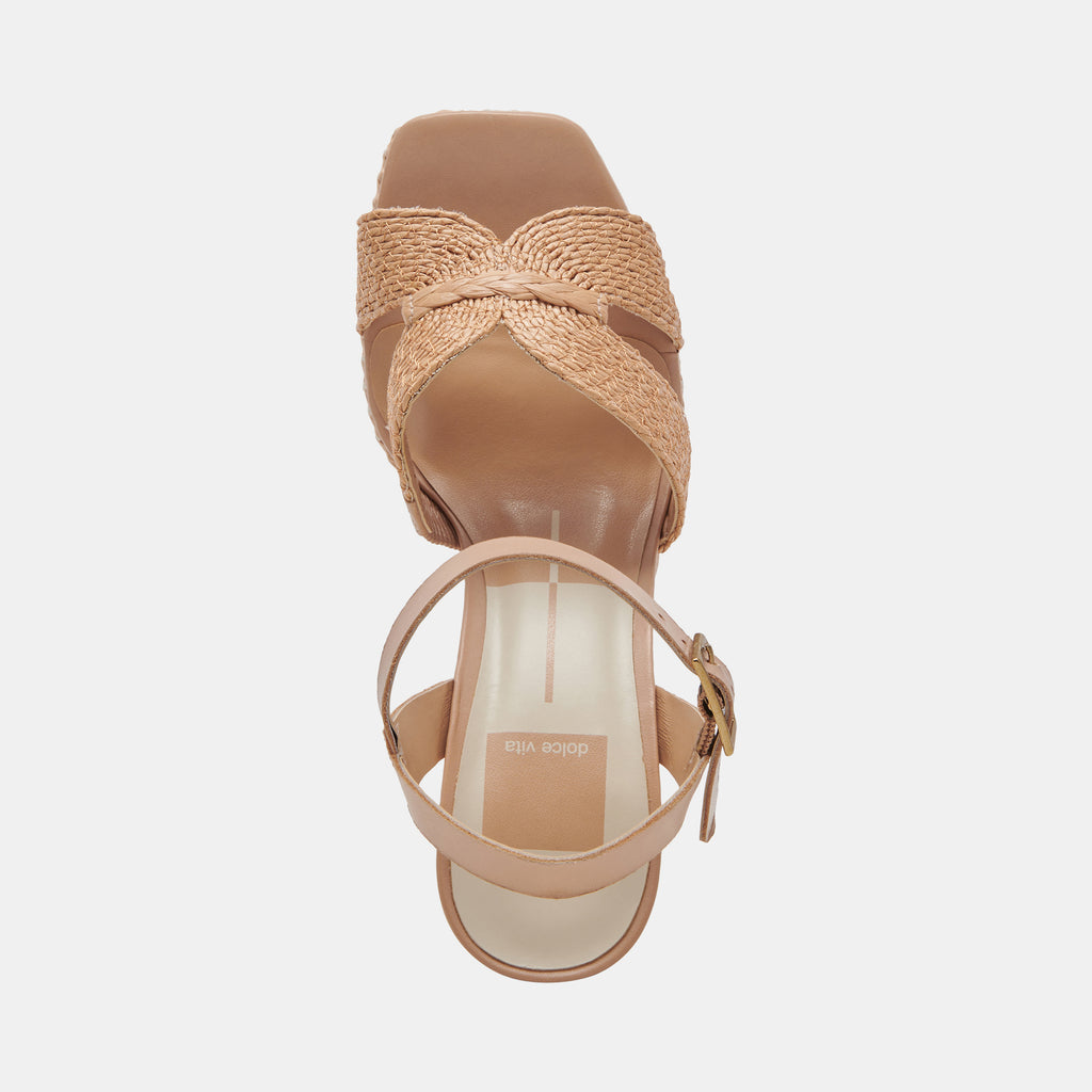 CALE HEELS LT NATURAL RAFFIA - image 8