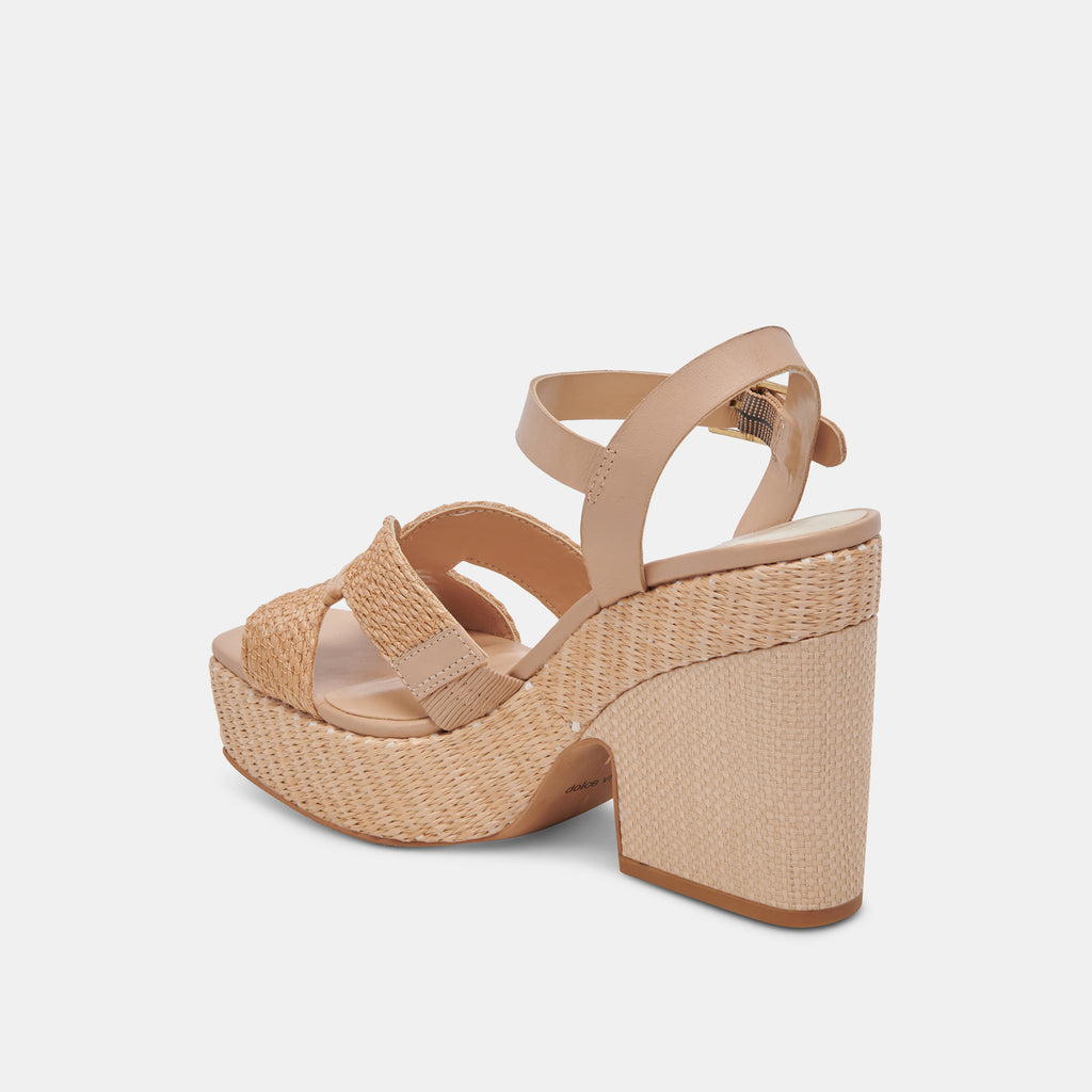 CALE HEELS LT NATURAL RAFFIA - image 5