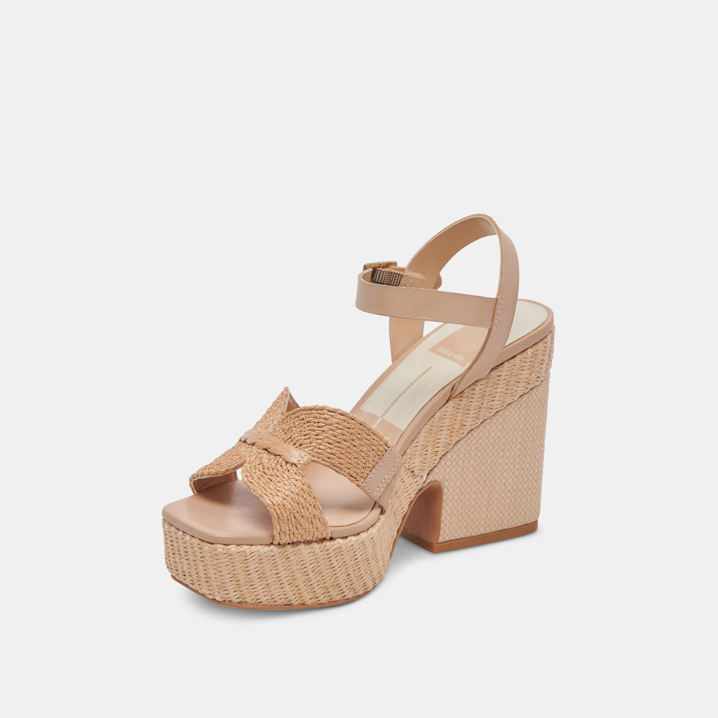 CALE HEELS LT NATURAL RAFFIA - image 4