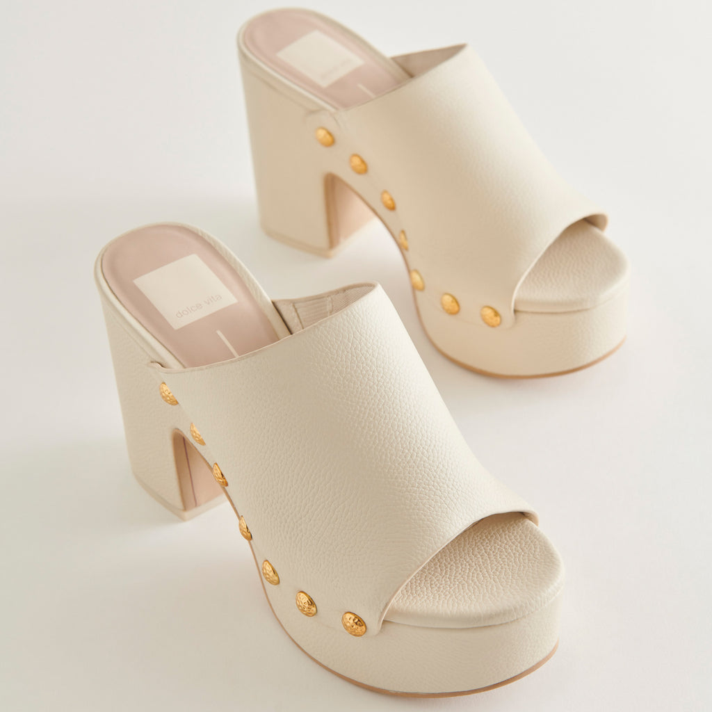 EMOL HEELS OFF WHITE LEATHER - image 1