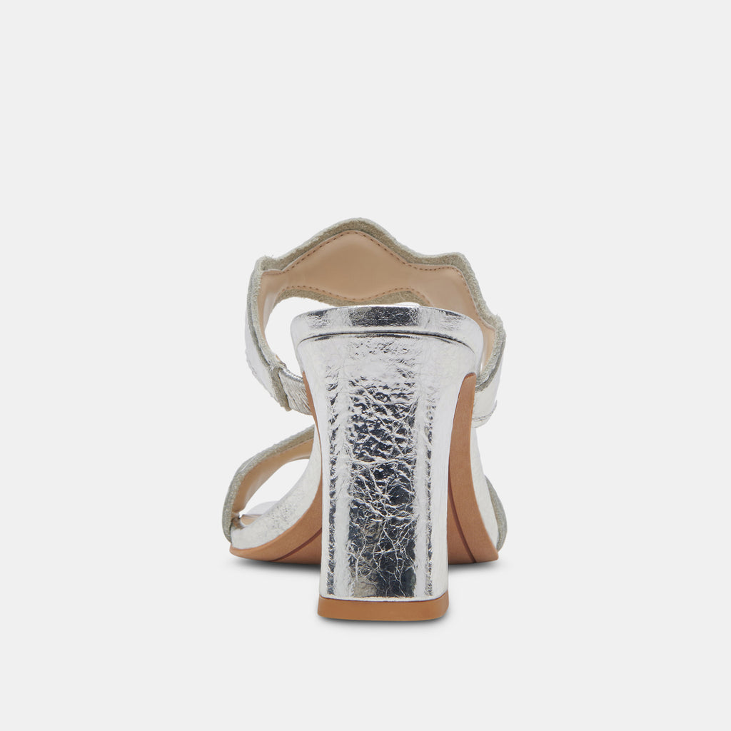 ILVA HEELS SILVER DISTRESSED LEATHER - image 11