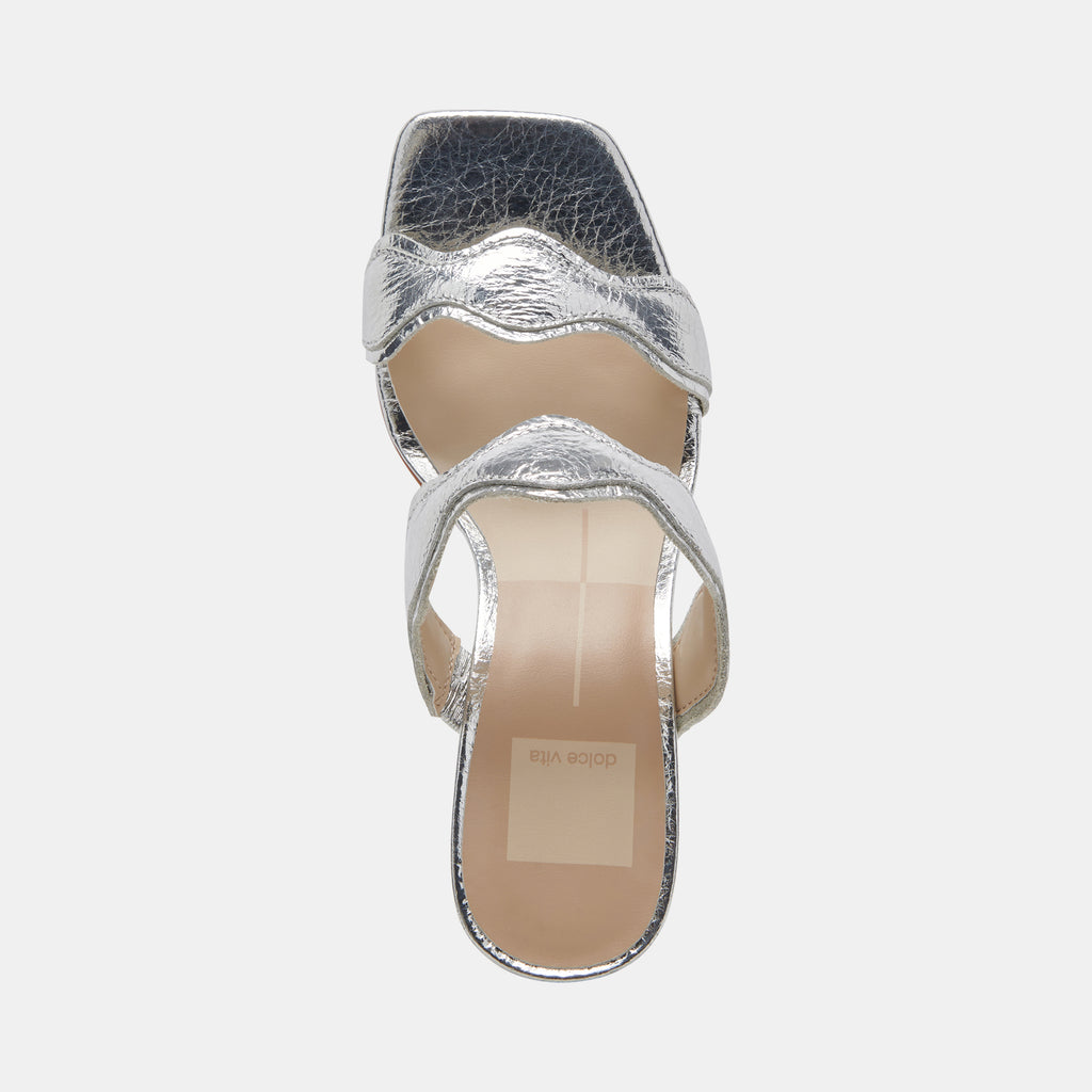 ILVA HEELS SILVER DISTRESSED LEATHER - image 12