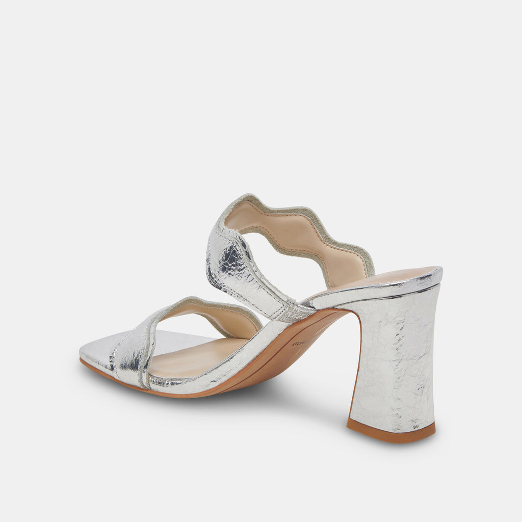 ILVA HEELS SILVER DISTRESSED LEATHER - image 7