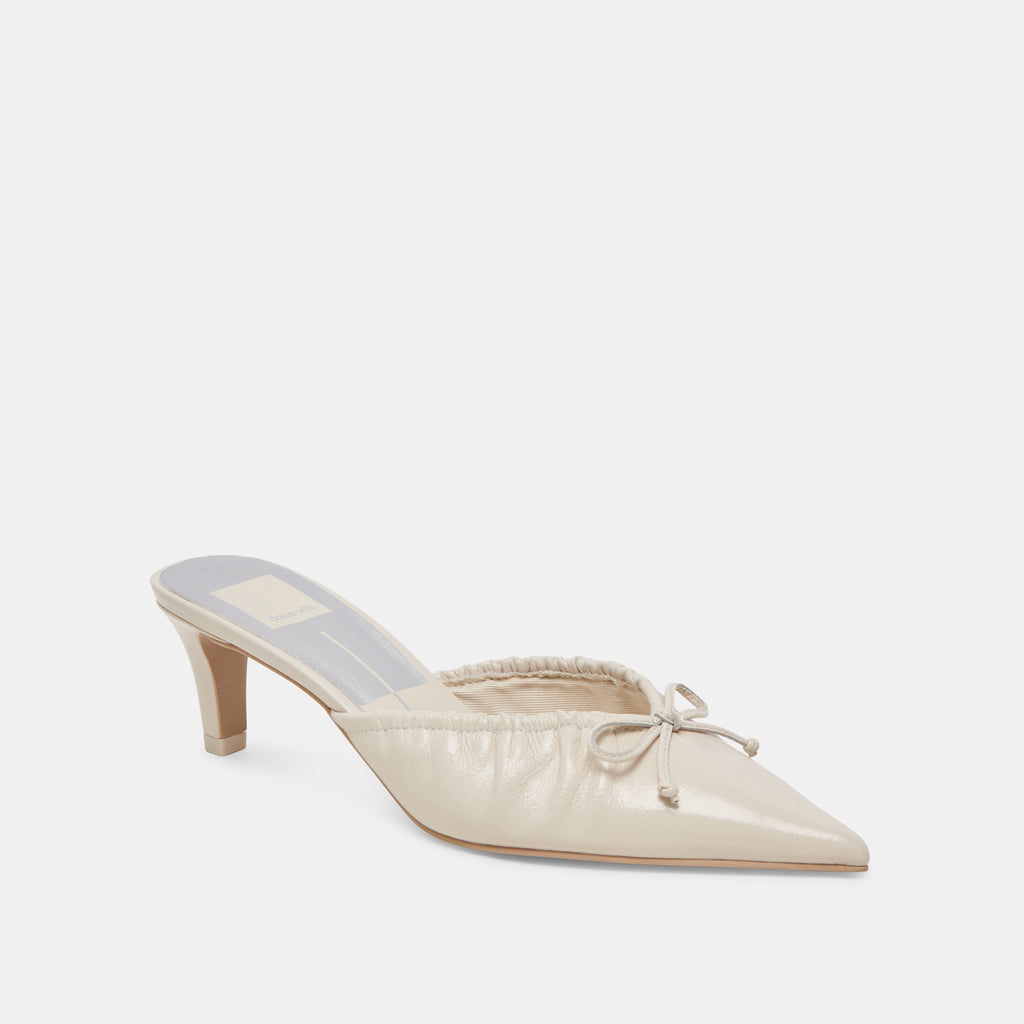 KAIRI MID HEELS IVORY CRINKLE PATENT - image 2